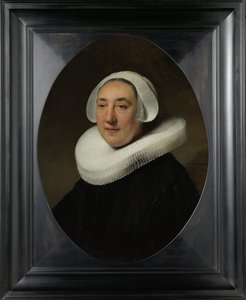 Portret van Haesje Jacobsdr van Cleyburg, 1634 door Rembrandt van Rijn