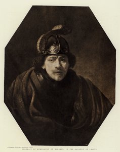 Portret van Rembrandt door hemzelf, in de galerij in Kassel