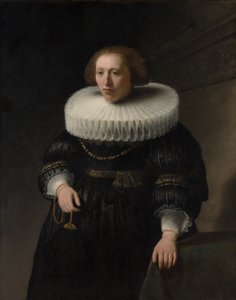 Portret van een Vrouw, waarschijnlijk een Lid van de Van Beresteyn Familie, 1632 door Rembrandt van Rijn