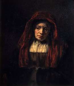 Portret van een oude vrouw, 1654 door Rembrandt van Rijn