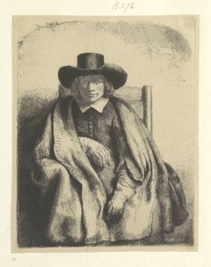 Portret van de prentverkoper Clement de Jonghe door Rembrandt van Rijn
