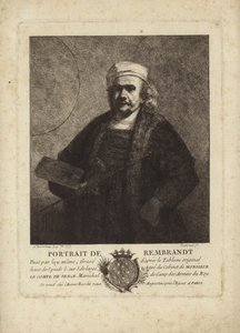 Rembrandt, zelfportret van de Nederlandse schilder en etser door Rembrandt van Rijn