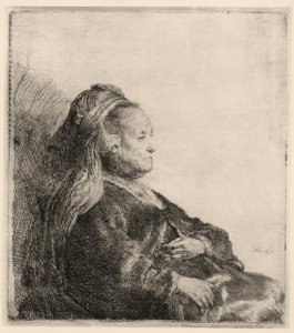 Rembrandts moeder, in oosterse hoofdband