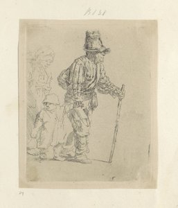 Rondtrekkende boerenfamilie door Rembrandt van Rijn
