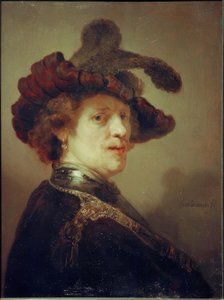 Zelfportret met verenhoed