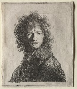Zelfportret fronsend: buste door Rembrandt van Rijn