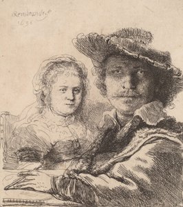 Zelfportret met Saskia, 1636 door Rembrandt van Rijn