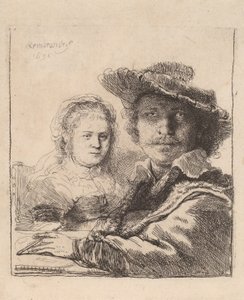 Zelfportret met Saskia, 1636 door Rembrandt van Rijn