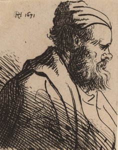 Man met een Platte Neus in een Pet, voor 1630