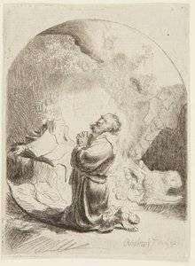 De biddende Sint-Hieronymus door Rembrandt van Rijn