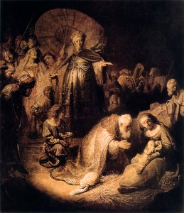 De aanbidding der wijzen, 1632 door Rembrandt van Rijn