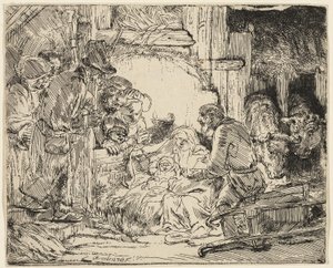 De Aanbidding van de Herders: Met de Lamp