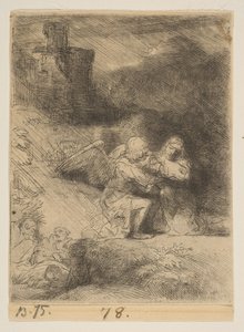 De doodsangst in de tuin door Rembrandt van Rijn