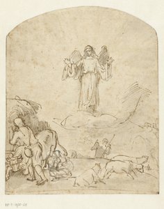 De aankondiging aan de herders door Rembrandt van Rijn