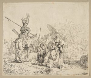 De doop van de eunuch door Rembrandt van Rijn