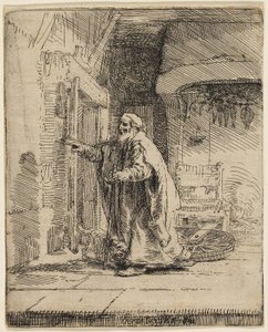 De blindheid van Tobit: De grotere plaat door Rembrandt van Rijn