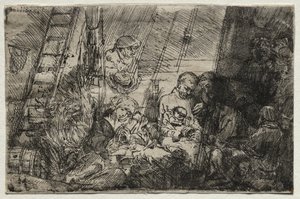 De Besnijdenis in de Stal door Rembrandt van Rijn