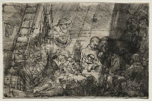 De besnijdenis in de stal door Rembrandt van Rijn