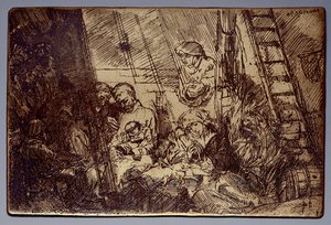 De besnijdenis in de stal door Rembrandt van Rijn
