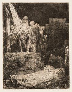 De Kruisafneming bij Fakkellicht door Rembrandt van Rijn