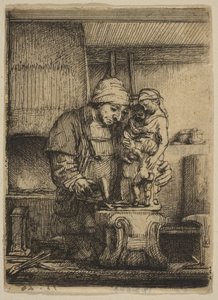 De goudsmid, 1655 door Rembrandt van Rijn