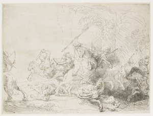 De Grote Leeuwenjacht, 1641 door Rembrandt van Rijn