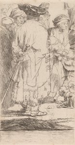 De Man met een Stok Fragment uit de Honderd Guilder Print, ca. 1649