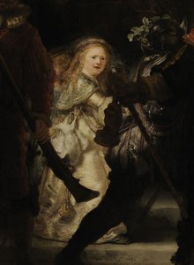 De Nachtwacht (detail), 1642 door Rembrandt van Rijn