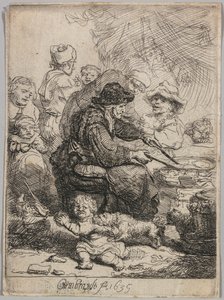 De pannenkoekenvrouw door Rembrandt van Rijn