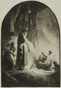 De Opwekking van Lazarus: De Grotere Plaat door Rembrandt van Rijn