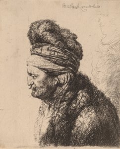 Het tweede oosterse hoofd, ca. 1635 door Rembrandt van Rijn