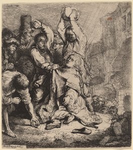 De steniging van Sint Stefanus door Rembrandt van Rijn