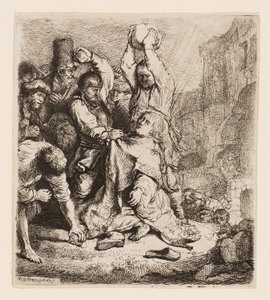 De steniging van St. Stefanus door Rembrandt van Rijn