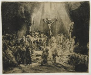 De drie kruisen door Rembrandt van Rijn