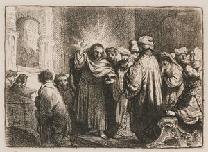 The Tribute Money door Rembrandt van Rijn
