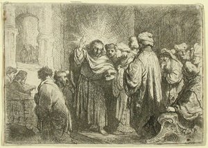 Het eerbetoongeld door Rembrandt van Rijn