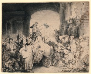 De triomf van Mordechai door Rembrandt van Rijn