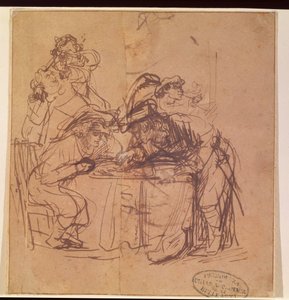 De ondeugden van de verloren zoon door Rembrandt van Rijn