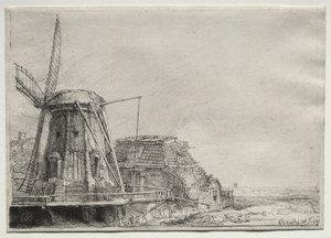De molen, 1641 door Rembrandt van Rijn