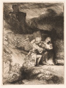 De lijdensweg in de tuin door Rembrandt van Rijn