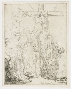 De kruisafneming: een schets door Rembrandt van Rijn