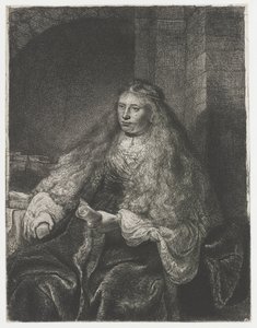 De grote Joodse bruid door Rembrandt van Rijn