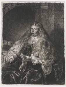 De grote Joodse bruid door Rembrandt van Rijn