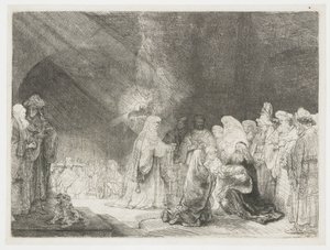 De presentatie in de tempel door Rembrandt van Rijn