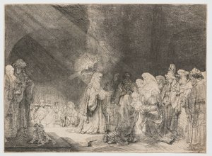 De presentatie in de tempel door Rembrandt van Rijn