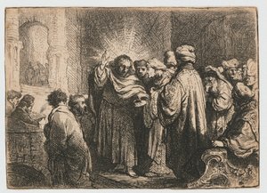De belastingpenning door Rembrandt van Rijn