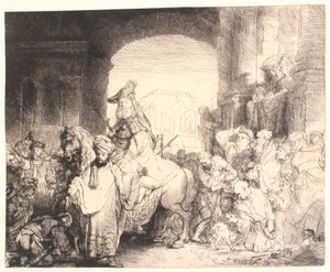 De triomf van Mordechai door Rembrandt van Rijn