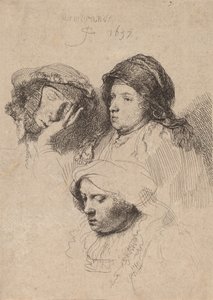 Drie Hoofden van Vrouwen, Eén Slapend