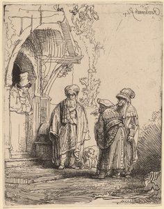 Drie Oosterse Figuren (Jacob en Laban?)