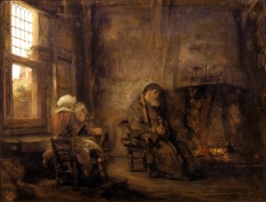 Tobit en Anna wachten op de terugkeer van hun zoon, 1659